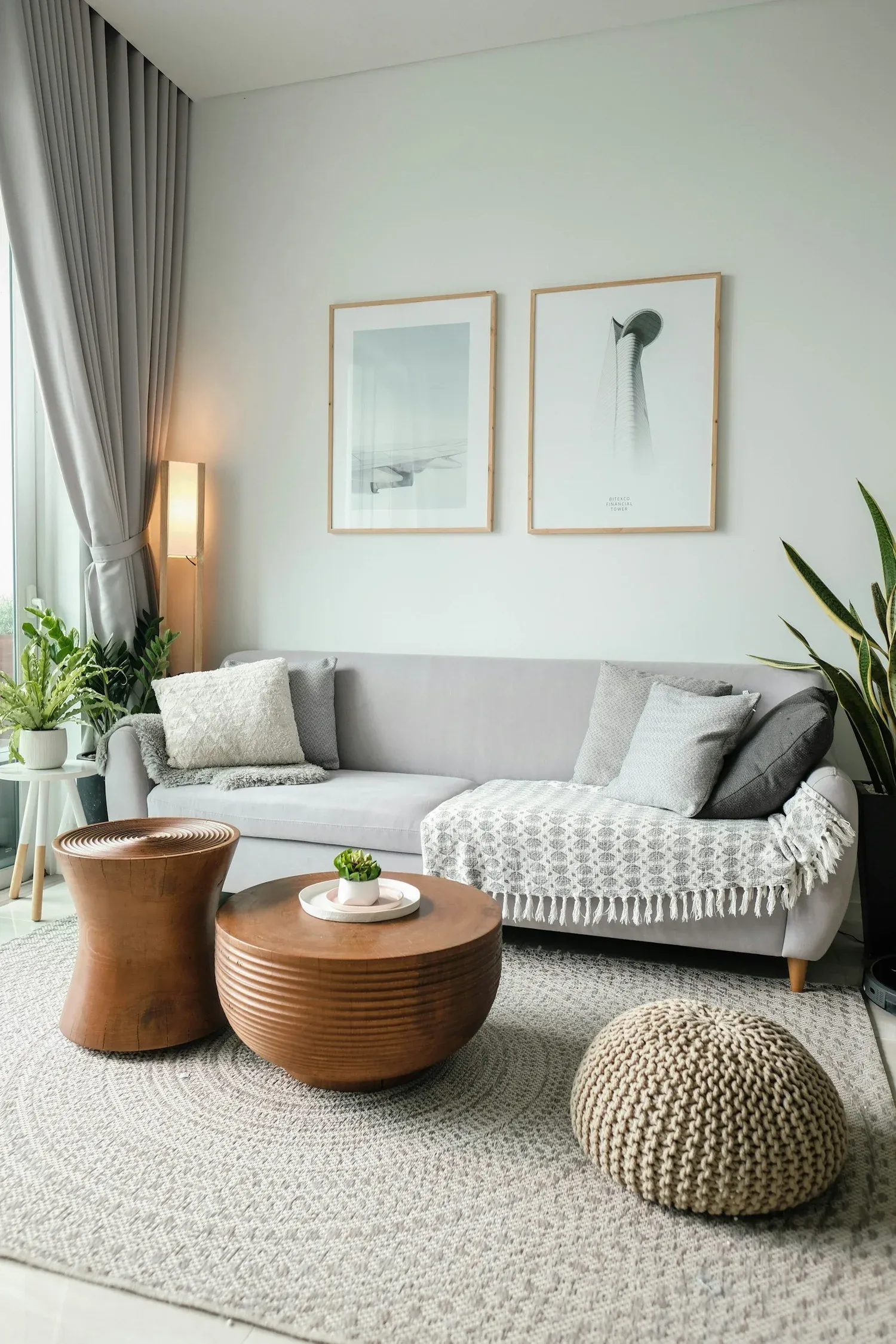 Färdigrenoverat vardagsrum i villa